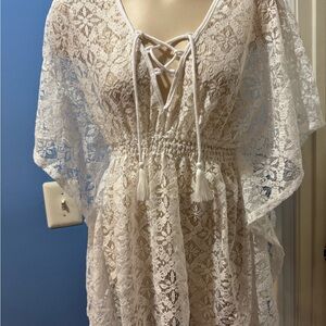 White Lace Cover-Up Dress